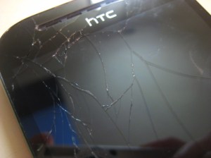 My cracked phone.